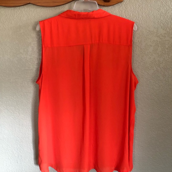 NWOT APT. 9 3X Orange Sleeveless Blouse - Picture 2 of 7
